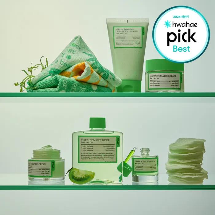 [SET] Fully Vegan Green Tomato 4-piece Set (Cleanser 1+Toner 1+Serum 1+Cream 1)