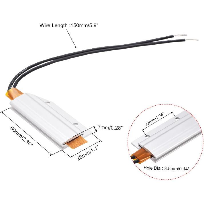 MECCANIXITY PTC Heating Element 12V 2W-10W 70C Consistent Temperature Ceramic Thermostatic for Heating