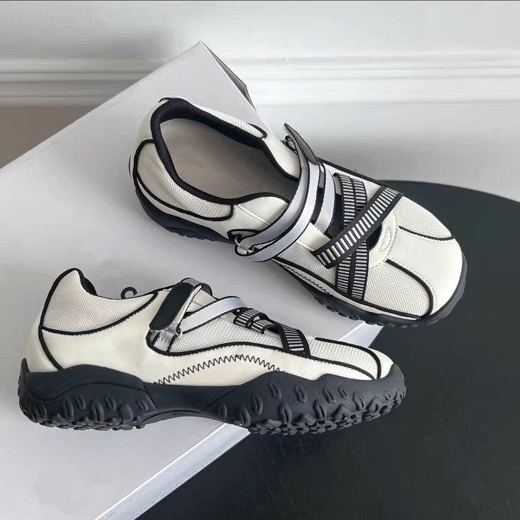 Korean Version of Sports Mary Jane Shoes Women's 2025 Summer New Student Breathable Mesh Casual Versatile Sports White Shoes