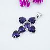 Amethyst Anhänger Edelstein Schmuck, 925 Sterling Silber Anhänger, Geschenk für Frauen handgefertigter Anhänger