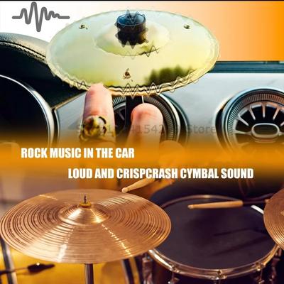 1/2PC Car Crash Cymbal Air Vent Mini Drum Car Drum Cymbal Air Vent Car Hand-shooting Cymbals Musical Instrument for Car Interior