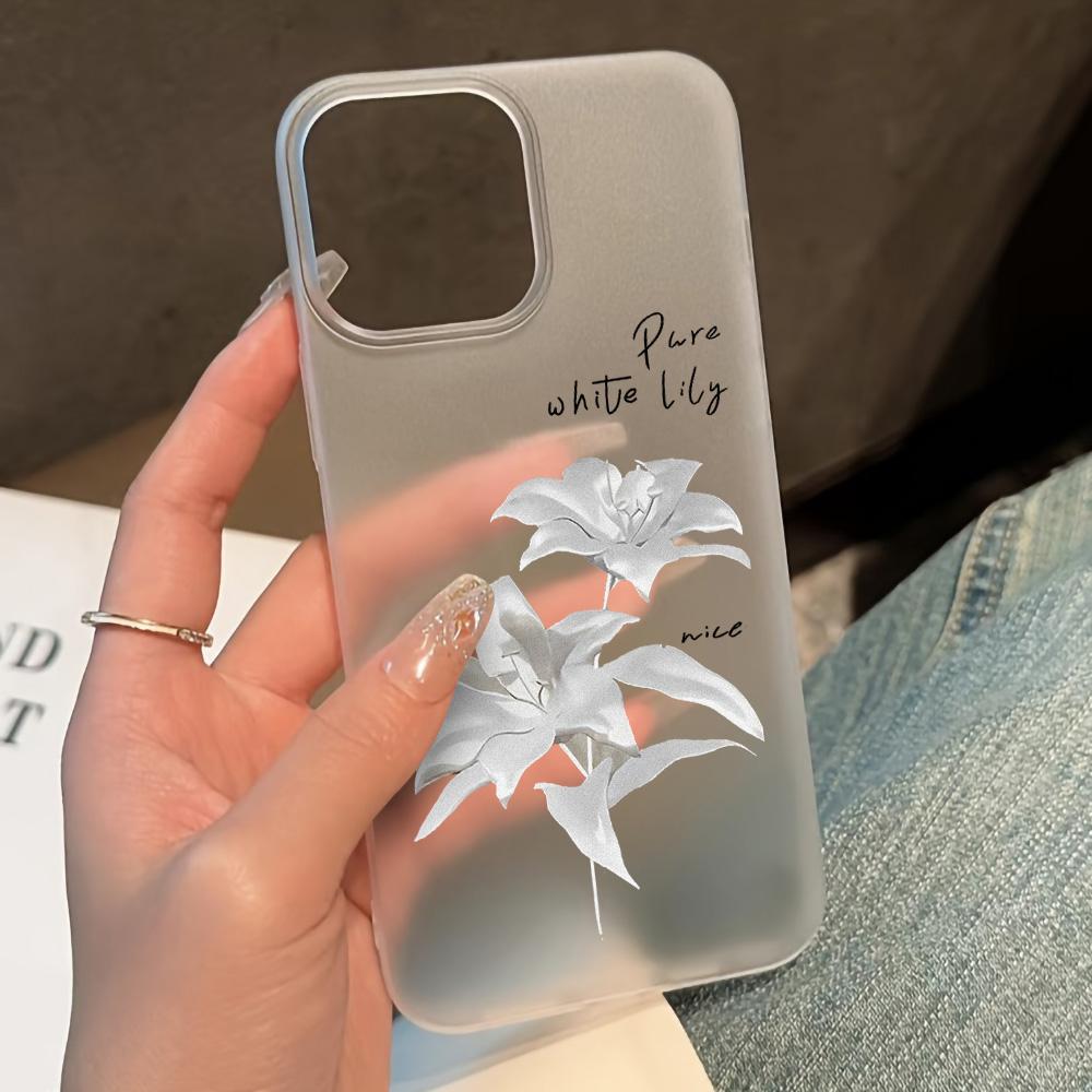 Θήκες κινητών τηλεφώνων για iPhone 11 13 15 Pro Max 12 14 Pro Max Θήκη iPhone 16 15 Plus 13 Pro 12 Frosted Texture Painted Cartoon Flowers