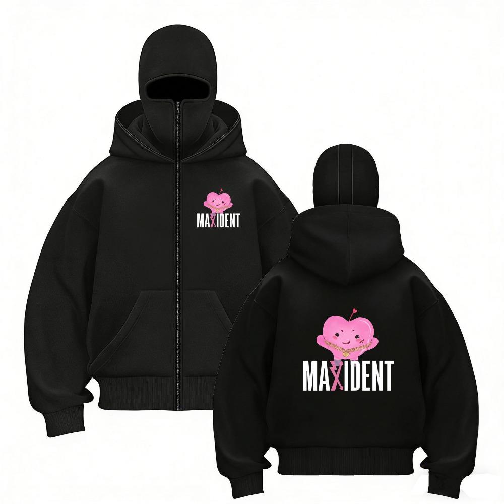 Stray Kids Europa Konzertbereich Harajuku Aufdruck Doppelhut Reißverschluss Pullover Unisex Mantel