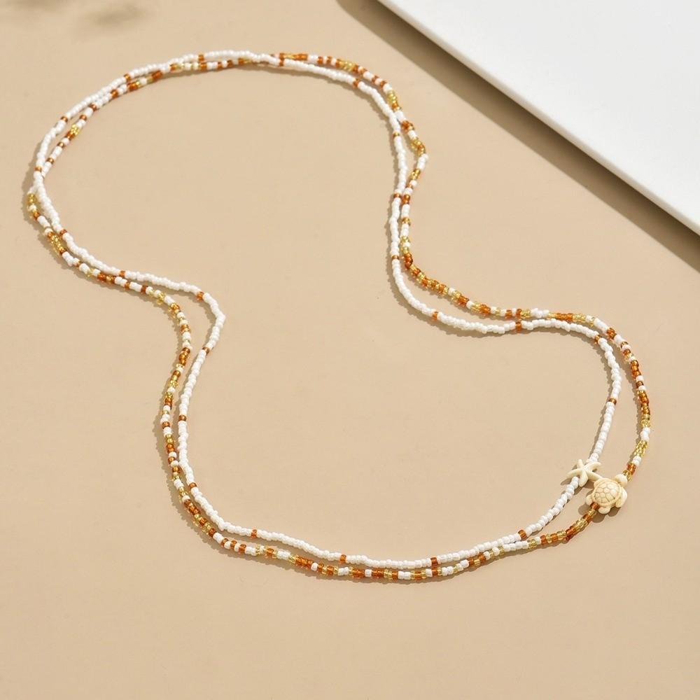 2 Stück/Set Seestern Bikini Bauchkette Körperschmuck Körperkette Schmuck Perlen Taillenkette Strand