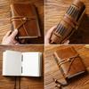 Genuine Leather Retro Traveler's Notebook: Handmade Loose-Leaf Diary with Cowhide in Vintage Style.