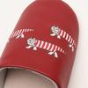 LISA LARSON Footprint Mikey Slippers Nordic Lisa Larson Room Shoes for Women and [Cute Men] (Size M, Red)