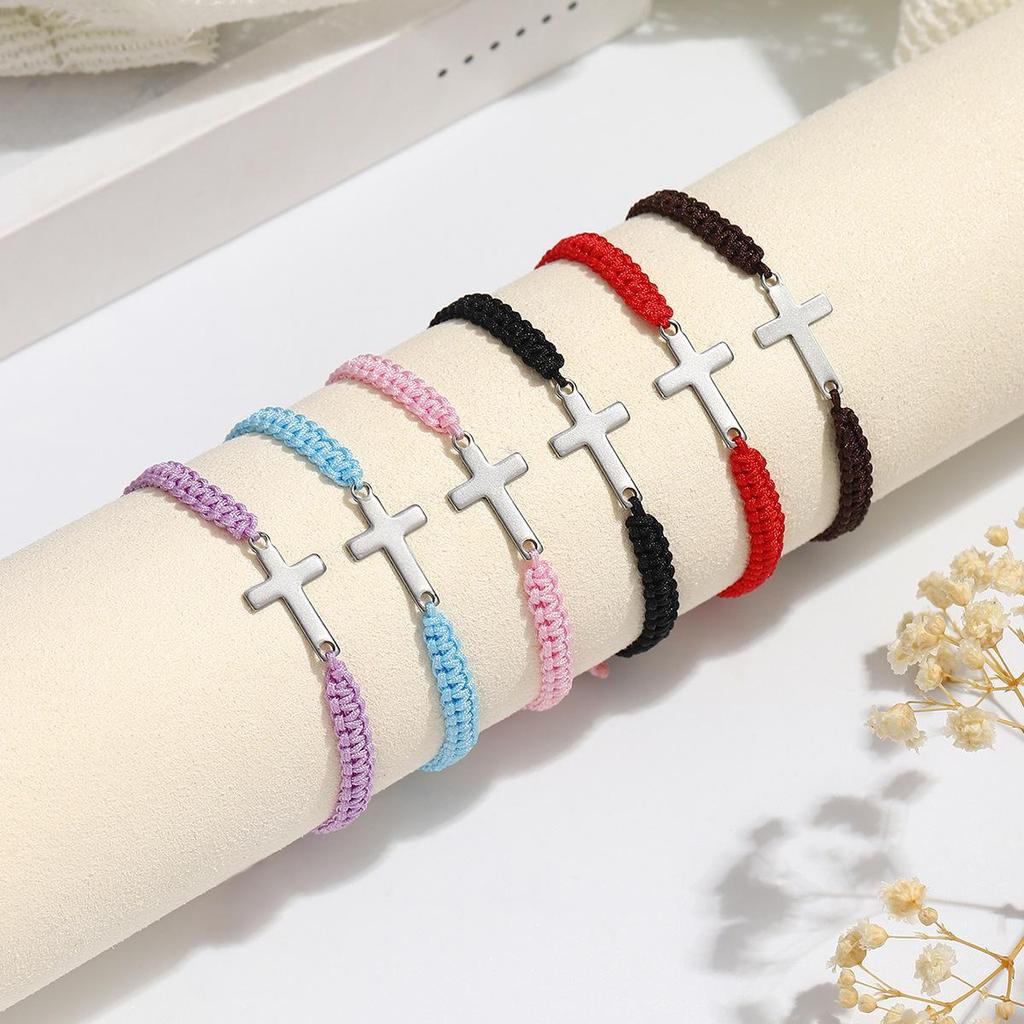 New Stainless Steel Hand-Woven Unisex Bracelet - Fashion Gift for Couples