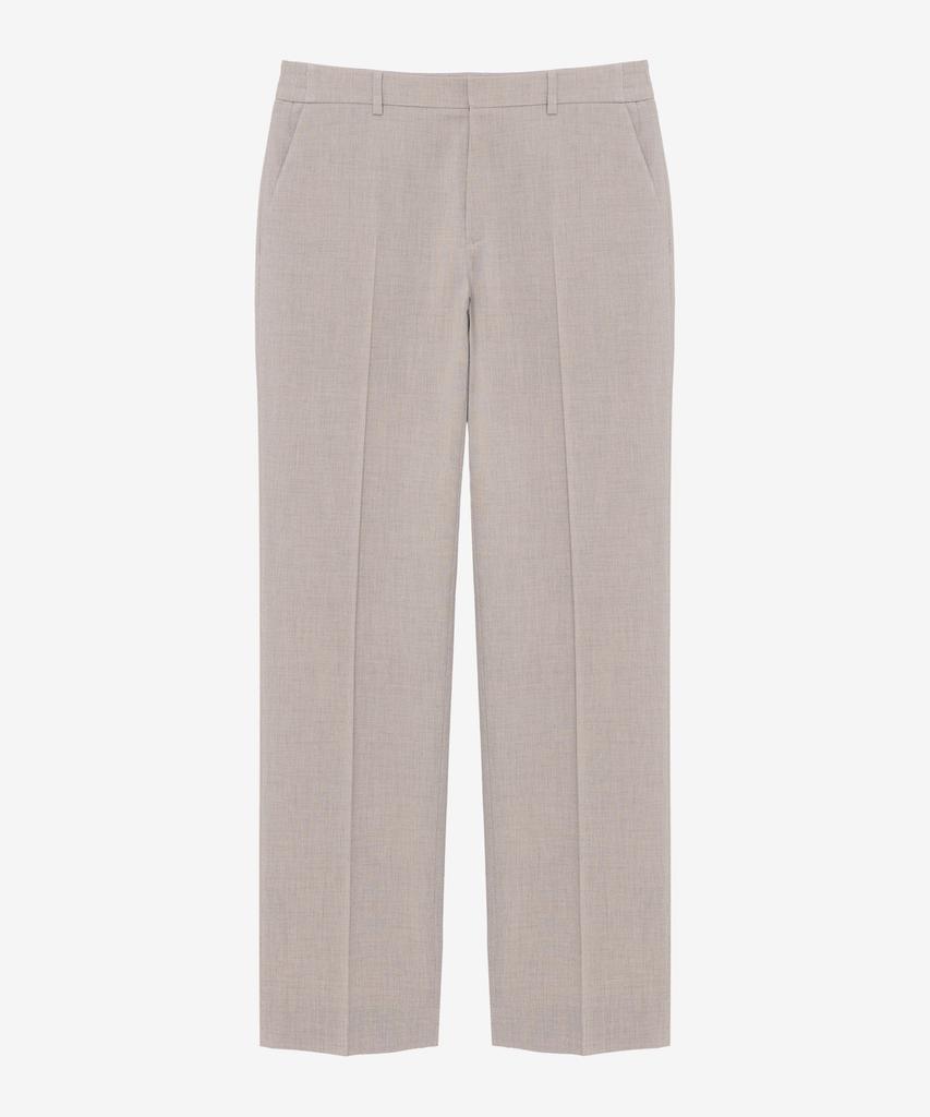BASIC HOUSE Linen-Like Tapered Fit Slacks Beige Lzpt3104
