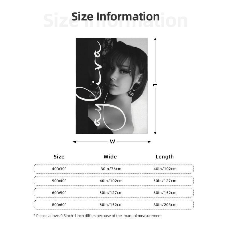 Custom Music Singer Ayliva Blanket Soft Fleece Autumn Warm Flannel Throw Blankets for Sofa Car Bedroom Bedspread