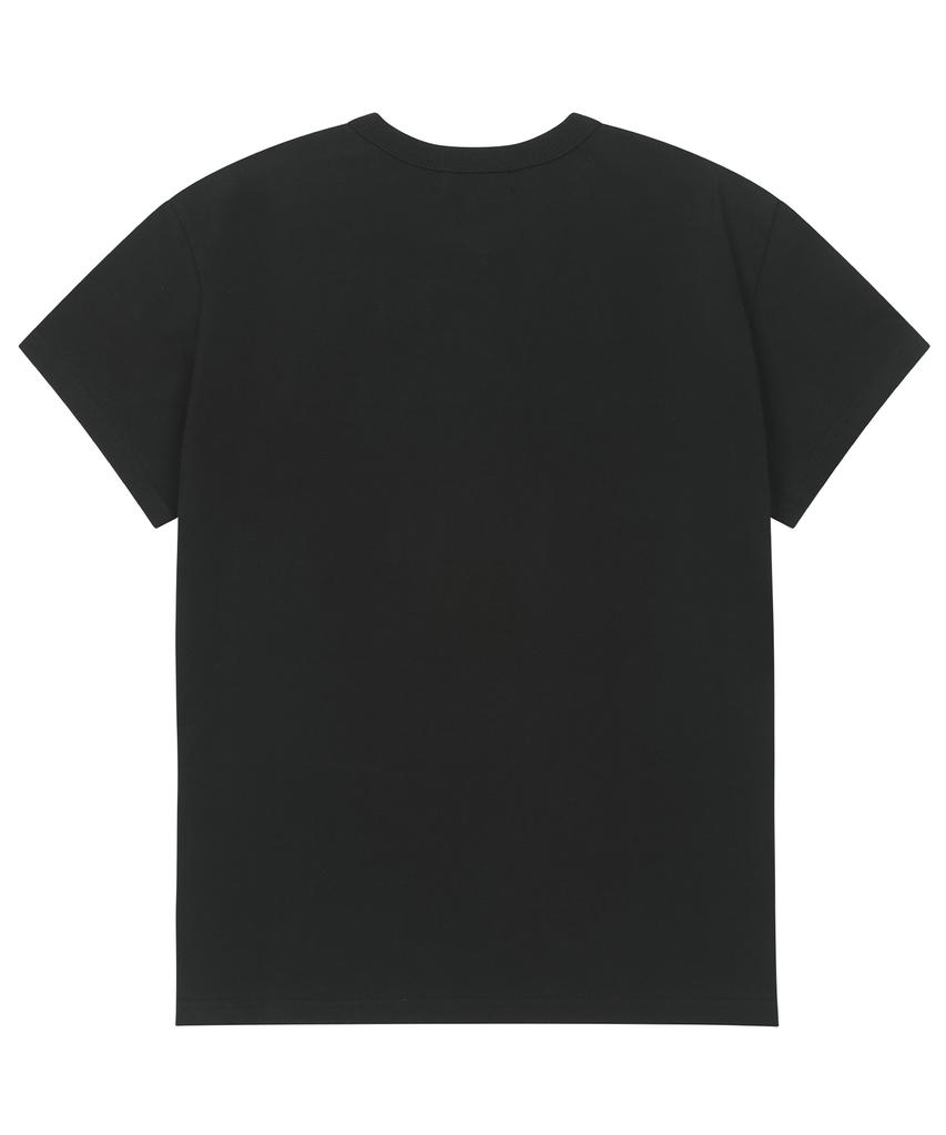 SHIRTMYLIPS Kiss Mark Rockstar Crop T-Shirt Black