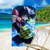 1pc Tomioka Giyuu Beach Towel, Beach and Seaside Swimming Pool Equipment, Fashion Pattern, Rectangular, Travel Essentials