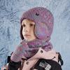 Warm Children's Hat Neck Scarf Gloves Set Fleece Lined Touchscreen Gloves  for Boys and Girls