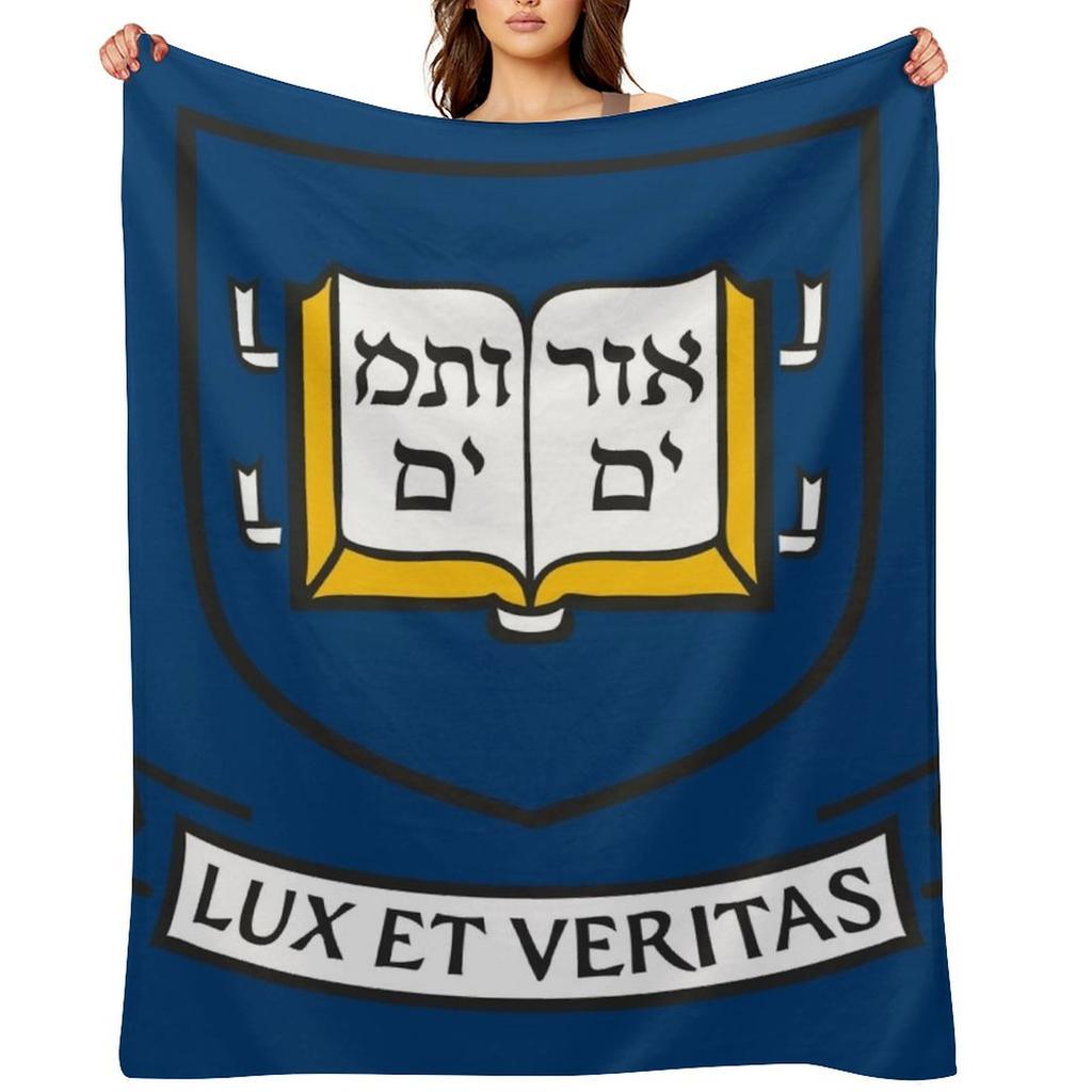 Yale University icon Throw Blanket Bed covers Decorative Beds Decorative Sofa Plush Blankets
