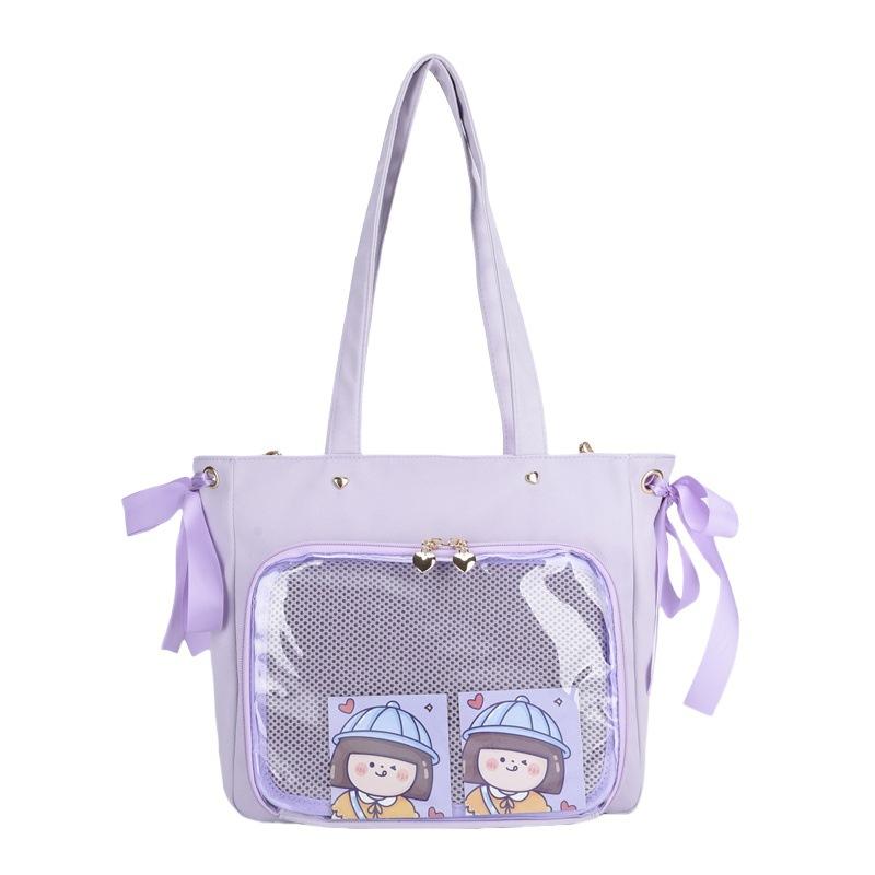 New Japanese Harajuku Ribbon Ita Bag Large Capacity Tote Bag Anime Y2K Pain Bag Ulzzang One Shoulder Crossbady Bag Itabag