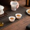 Sushitaoci Ice Jade Kung Fu Tea Cups, Light Ink Autumn Mountain Bell Pair Cups for Tasting Tea, Gift Set