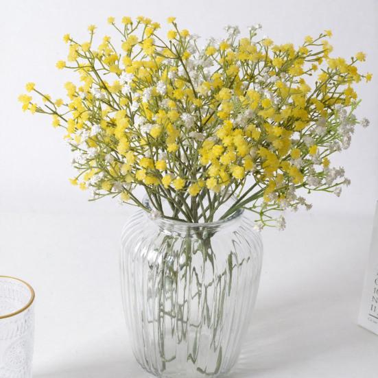 3 Stems Babys Breath Artificial Flower Real Touch Gypsophila Flower Bouquet for Vase Wedding Centerpieces Floral Arrangements Home Party Decoration