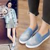 Cloth shoes Spring and autumn denim canvas shoes Flat-bottomed lazy one-pedal single shoes