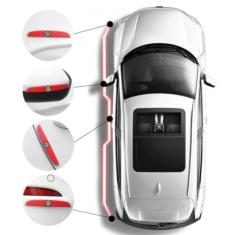 4 Piezas Protectores de Borde de Puerta de Coche Tiras Adhesivas Para Volkswagen VW Scirocco Jetta Beetle Golf Passat Polo Tiguan Sharan Touran