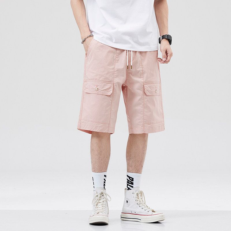 Foreign Trade Surplus Summer Work Shorts for Men, Trendy Brand Loose Straight Five-Point Shorts, Casual Sports Mid-Length Pants, Beach Shorts