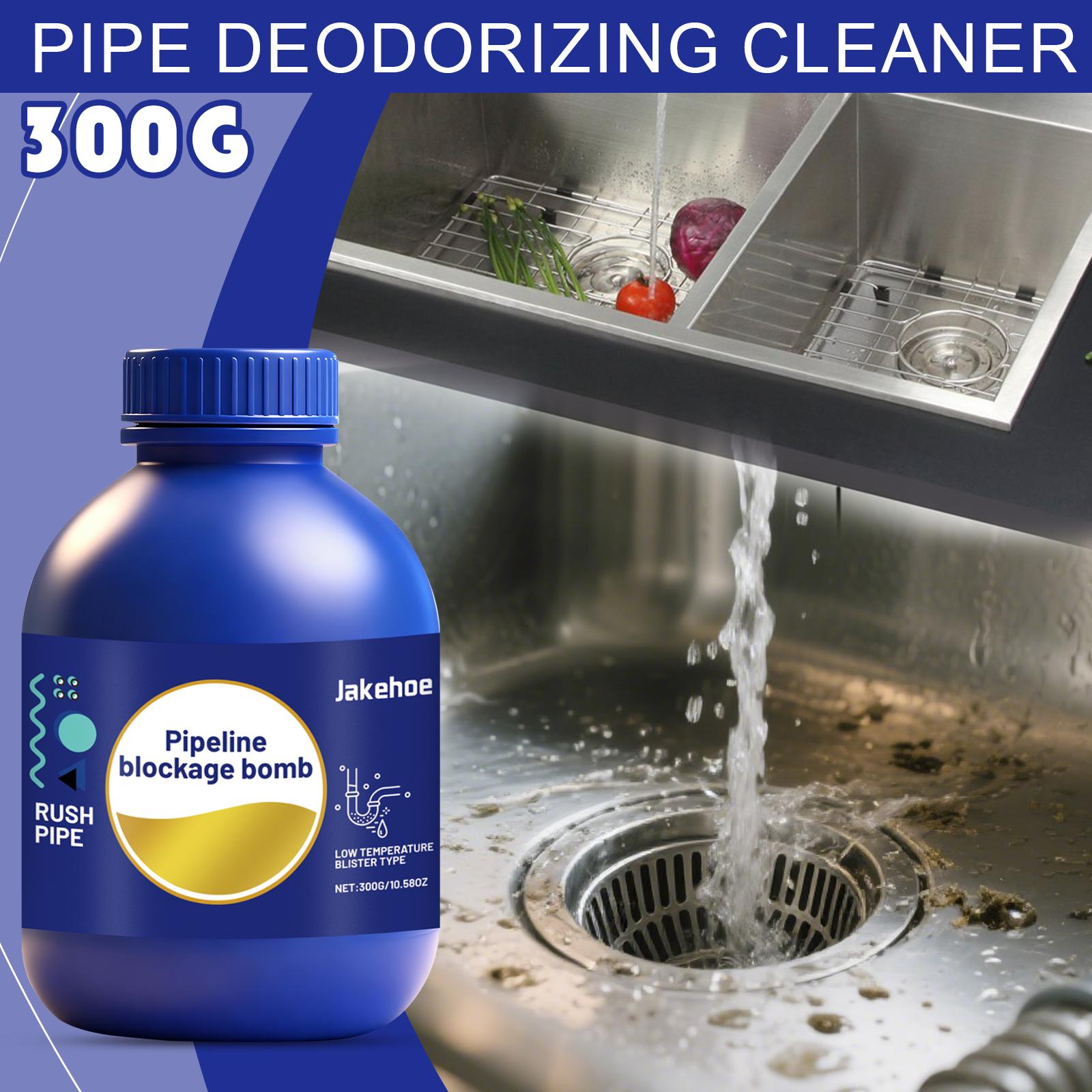 Powerful Drain Opener Liquid 300g Fast Acting Pipe Unblocker Dissolve Hair Grease Remove Bad Odor For Sink Toilet Shower