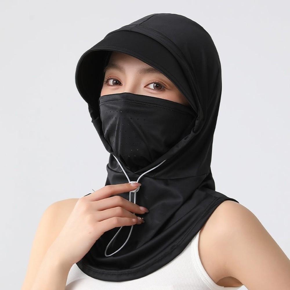 Adjustable Balaclava Hat Dual Use Elastic Cycling Sun Protection Mask Ice Silk Neck Protection Sunscreen Full Face Cover Riding