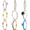 Bague en Argent S925 Femme Zircon Noir et Rose Minimaliste Brillante Bijoux de Mode Fiançailles Mariage Fête Cadeau Tendance