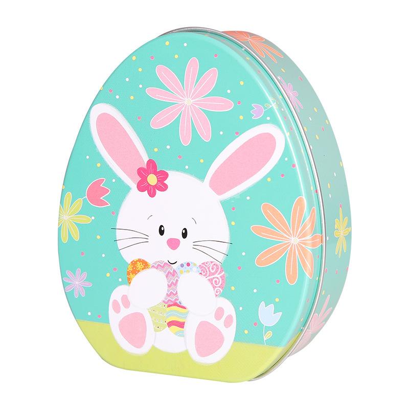 Easter Party Gift Box Bunny Egg Candy Box Tinplate Holiday Children's Gift Box Storage Box