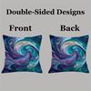 2PCS Double Side Throw Pillow Cover 18x18inch Swirling and Swirling Waves of Color, Swirls for Sofas, Living Rooms, Bedrooms