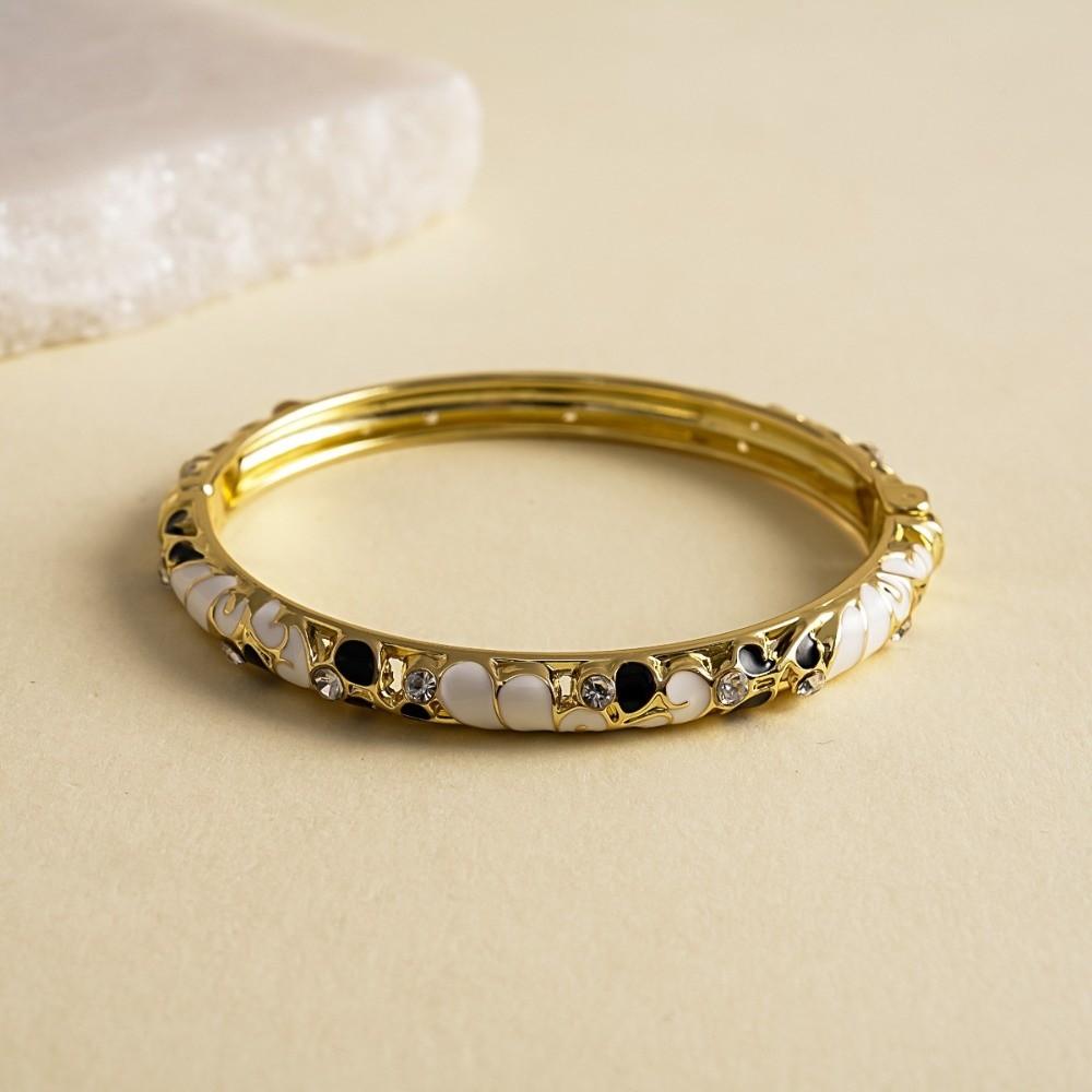Enamel Flower Bangle Traditional Women's Hand Bracelet Vintage Cloisonne Bangle Jewelry Gifts