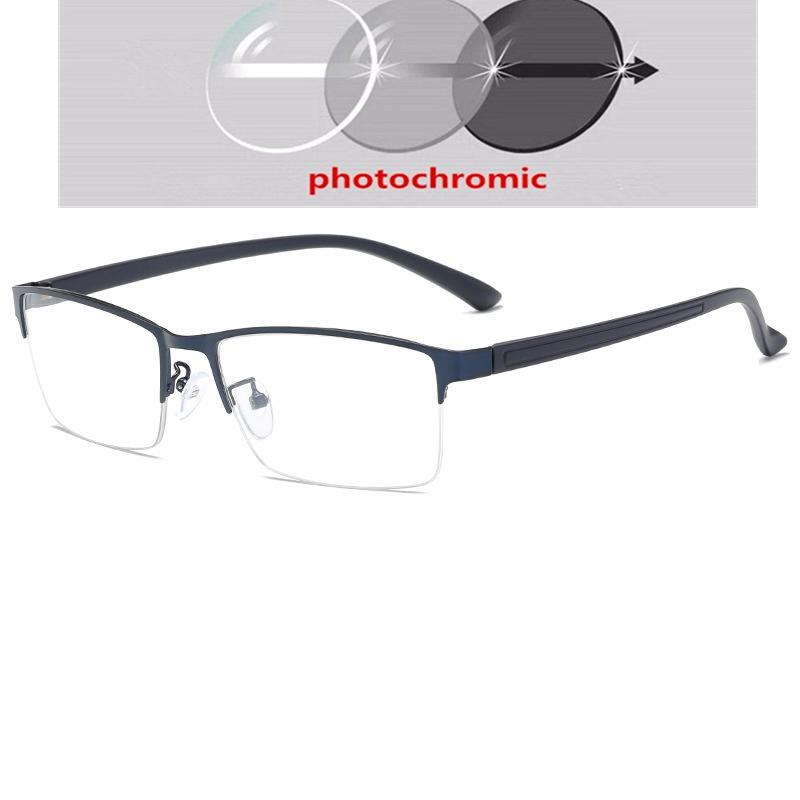 Semi-Rimless Steampunk Shortsighted Prescription Glasses Women Men Anti Blue Rays Computer Myopia Spectacles 0 -0.5 -0.75 To -6