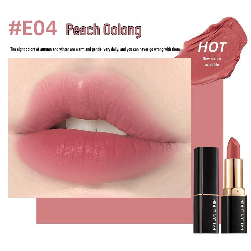 Helen Lady Velvet Matte Lipstick: Little Black Tube, Easy to Apply, Domestic Brand Makeup