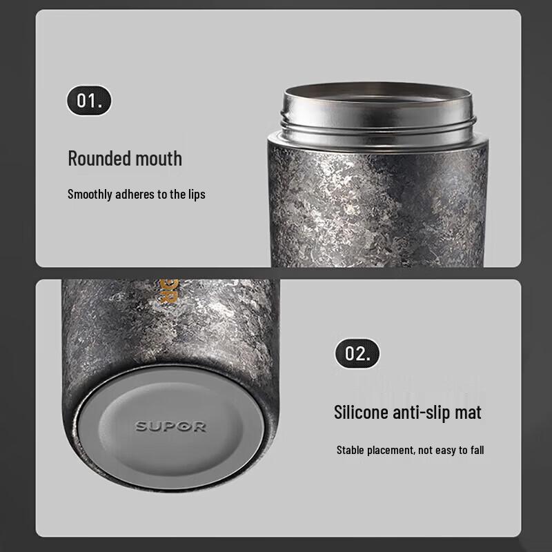 SUPOR Pure Titanium Smart Temperature Display Insulated Cup