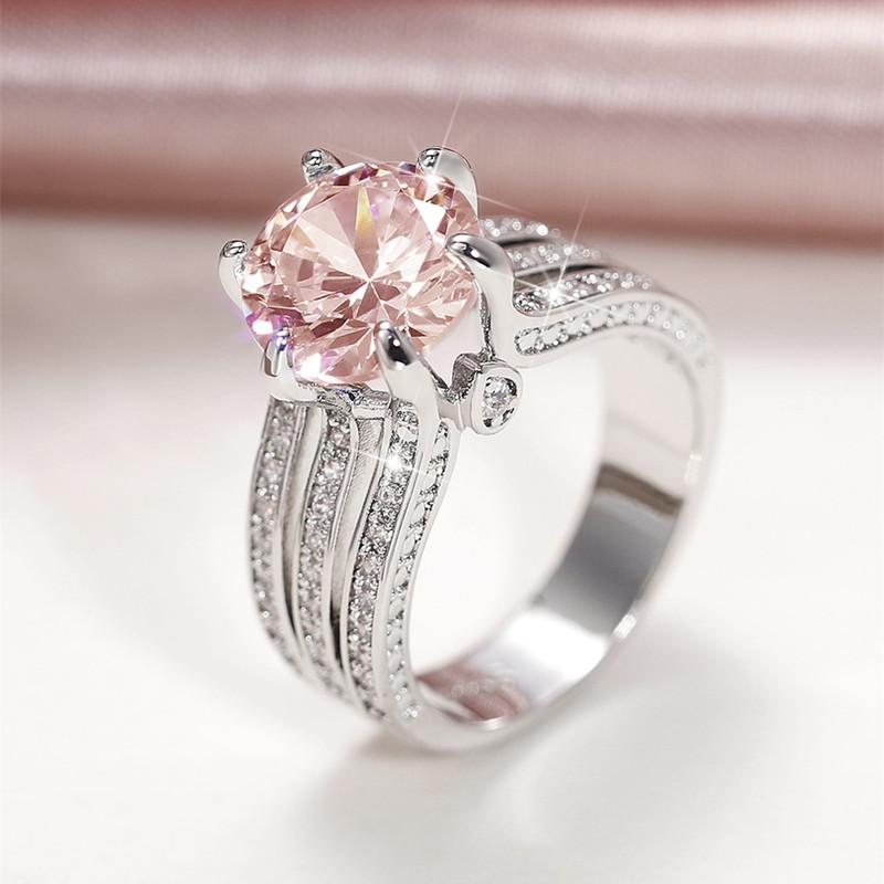 Luxury Zircon Full Diamond Ring, Light Luxury Elegant Ring For Women, Fashionable Personality Niche Single Ring