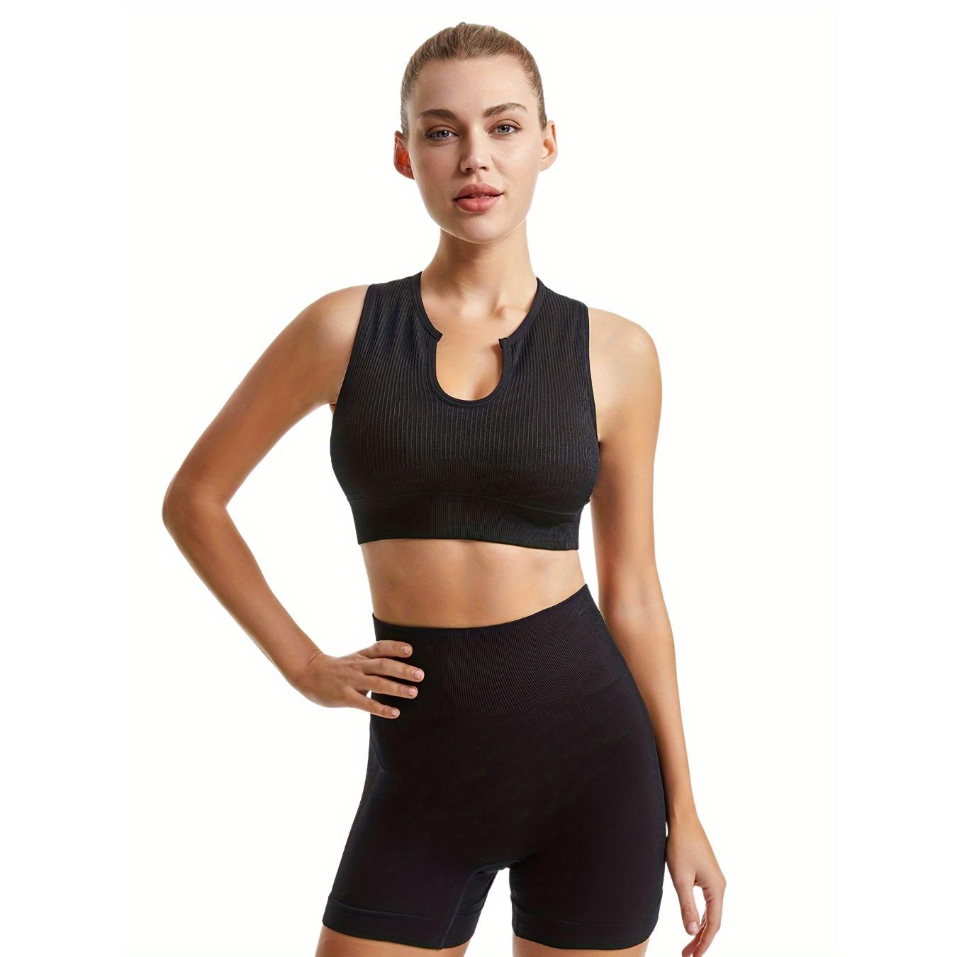 

Shockproof Yoga Beauty Backless Ribbed Running Ftiness Sports Bra, Women s Activewear