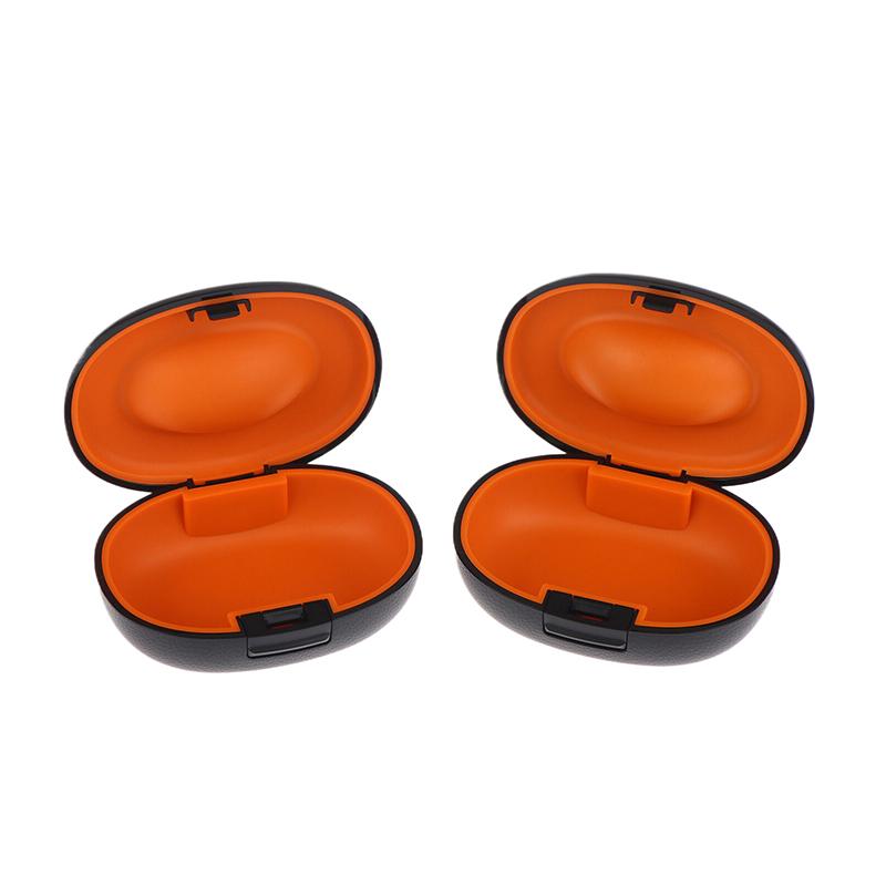 Portable Hearing Aid Hard Case Waterproof Hearing Aid Protective Storage Box Black For Outdoor Travel Hearing Aid Carrying Case