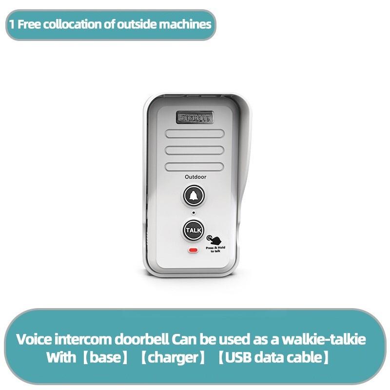 1-2 Mile Range 3 Volume Levels Wireless Doorbells Waterproof Electronic Intercom System Rechargeable Voice Intercom Doorbell