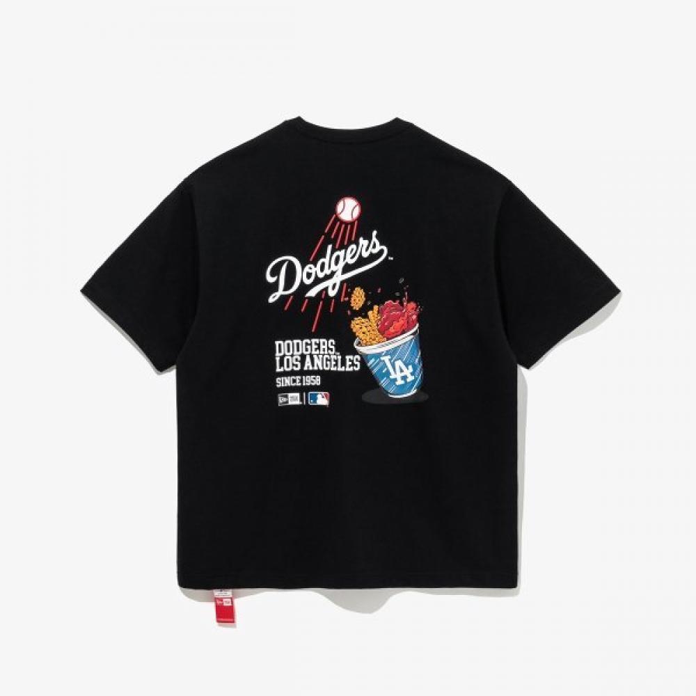 New Era Mlb La Dodgers Cheering Food T shirT bLack 14536501