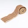 Natural Jute Burlap Hessian Ribbon +lace Trim Edge Vintage Wedding Rustic