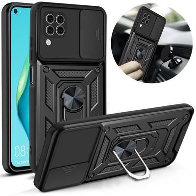 For Huawei P40 Lite E Case Shockproof Armor Magnetic Ring Stand Phone Case For P30 P40 Lite Slide Camera Protection Back Cover