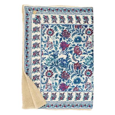 Tomo Corporation Blanket Bloom Block Print 100 X 70 Cm Indigo Approx.