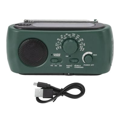 Notfallwetterradio Multifunktionales AM FM SW Tragbares Powerbank Solar-Handkurbelradio für