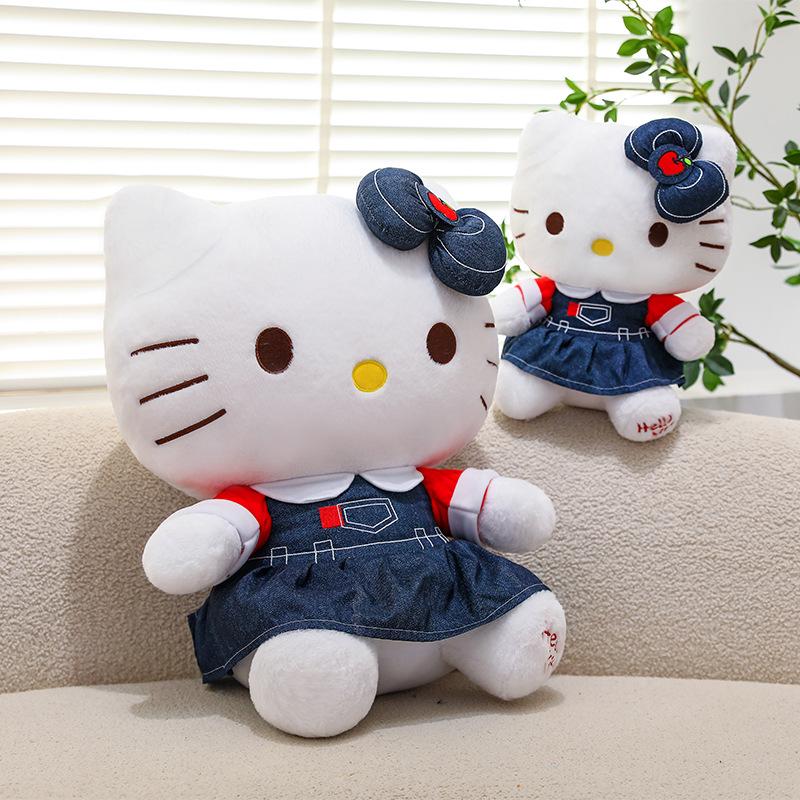 Cross-border Denim Dress KT Cat Plush Toy Ornament