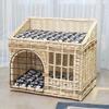 Four Seasons Universal Cat House – Enclosed Rattan Weaving Villa for Cats
