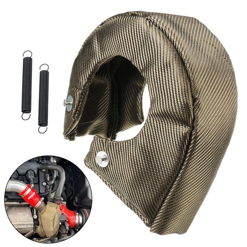Car Titanium T3 Turbo Blanket Charger Cover Insulation Heat Shield Barrier Exhaust Header Wrap Tape Motorcycle Accessorie
