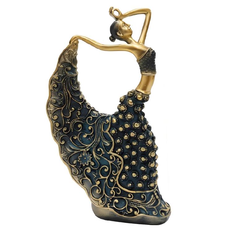 

Delicate Peafowl Dance Girl Ornament Resin Dancer Sculpture Enchanting Interior Decorative Charm Gift