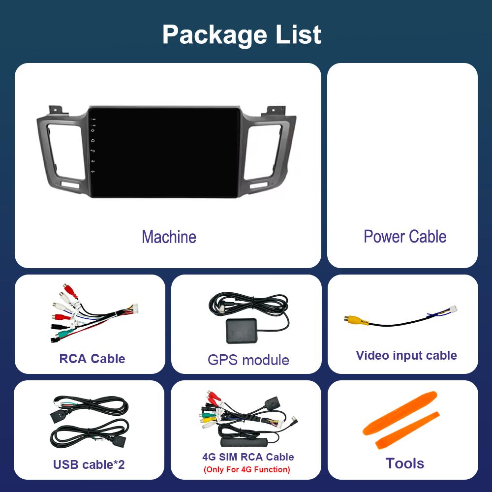 GPS Navigation Android System for Toyota RAV4 RAV 4 Xa40 2012 - 2019 Car Video Multimedia Player Split Screen 4G BT DSP Stereo