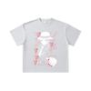 260 GSM Double Yarn 32 Count 100% Cotton Demon Slayer V37 Muzan Print Unisex Heavy Cotton T Shirt