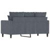 Vidaxl 2-Seater Sofa, Dark Grey, 120 Cm, Upholstered In Velvet