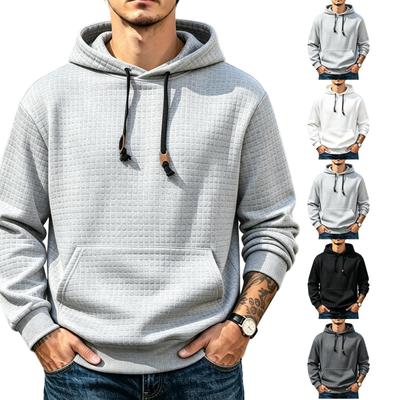 Men's Casual Plaid Pullover Hoodie, Trendy Couple Matching Sweatshirt for Everyday Wear