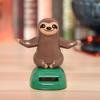 Solar Powered Gift Car Ornament Sloth Toy Dancing Sloth Model Sloth Doll Shaking Hand